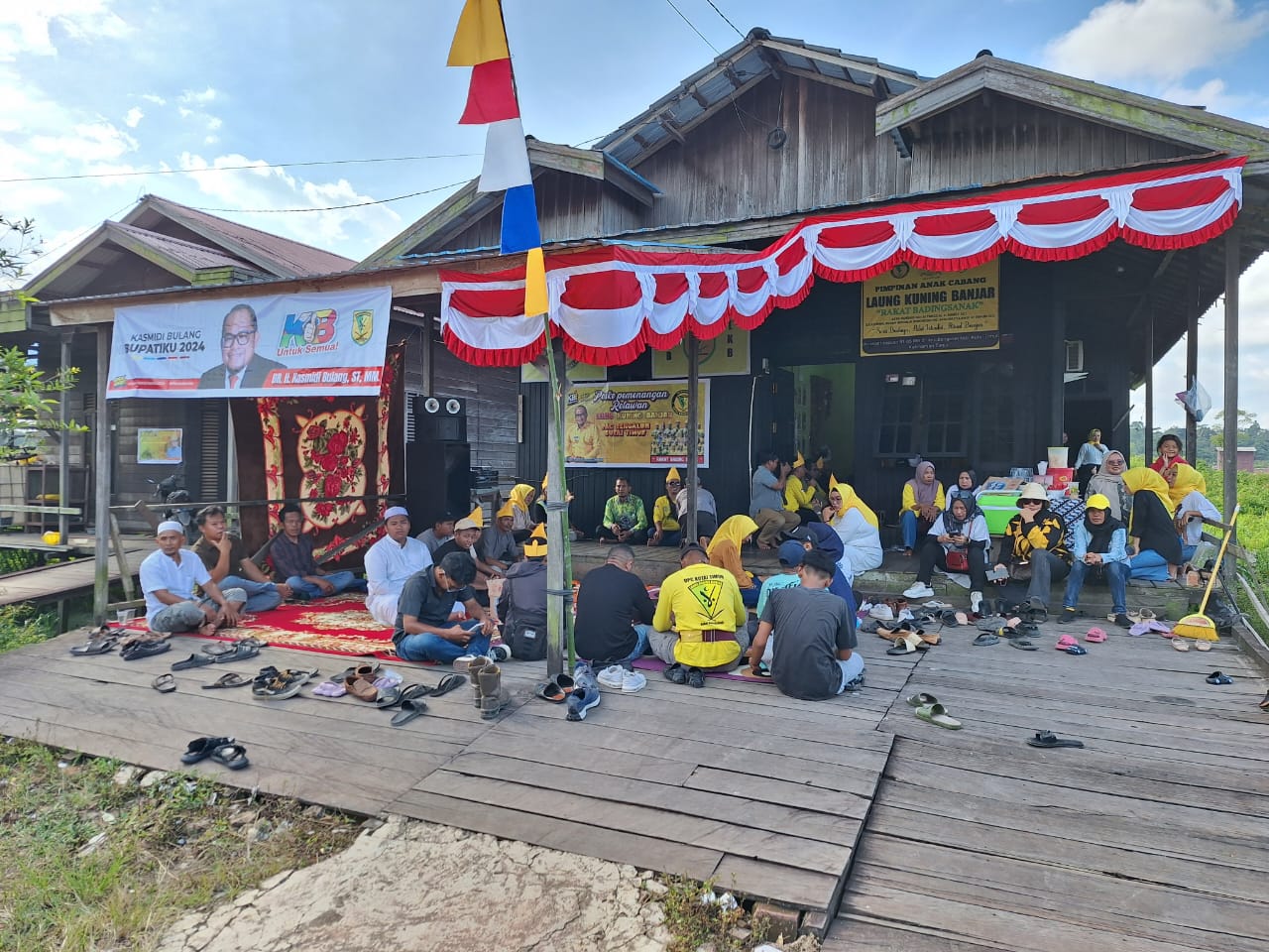 Deklarasi Dukungan dan Peresmian Posko Pemenangan Laung Kuning Banjar PAC Bengalon untuk Kasmidi Bulang