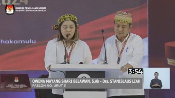 Mayang-Stanislaus Usung Transformasi Ekonomi di Debat Pilkada Mahulu 2024