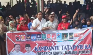 Frederick Edwin dan Nanang Adriani Kampanye Tatap Muka di Kampung Muara Gusiq